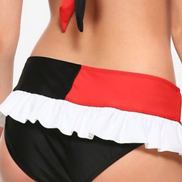 DC Comics Harley Quinn Swim Skirt Bikini Bottom❤🖤 - Picture 3 of 9